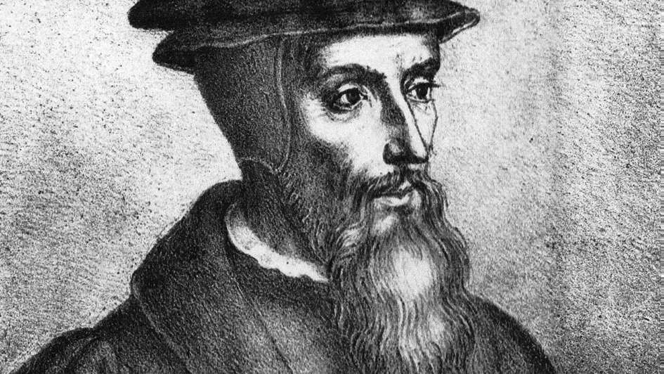 Porträt des Reformators Johannes Calvin, geb. 10.07.1509 in Noyon, Picardie, Frankreich, gest. 27.05.1564 in Genf, Schweiz.