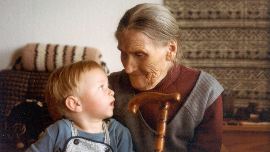 Großmutter mit Kind, 1984.