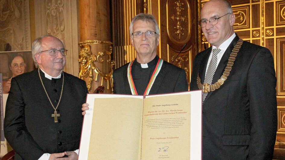 Martin Junge bei der Verleihung des Augsburger Friedenspreises Martin Junge bei der Verleihung des Augsburger Friedenspreises