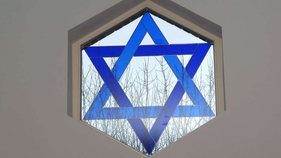 Davidstern in der Synagoge Schwerin Davidstern in der Synagoge Schwerin