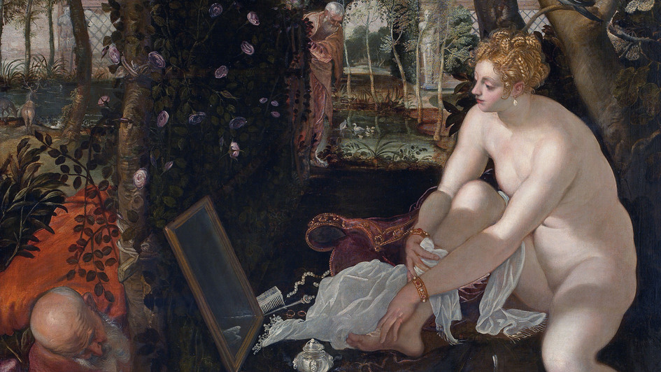 Susanna im Bad, Gemälde von Jacopo Tintoretto Susanna im Bad, Gemälde von Jacopo Tintoretto
