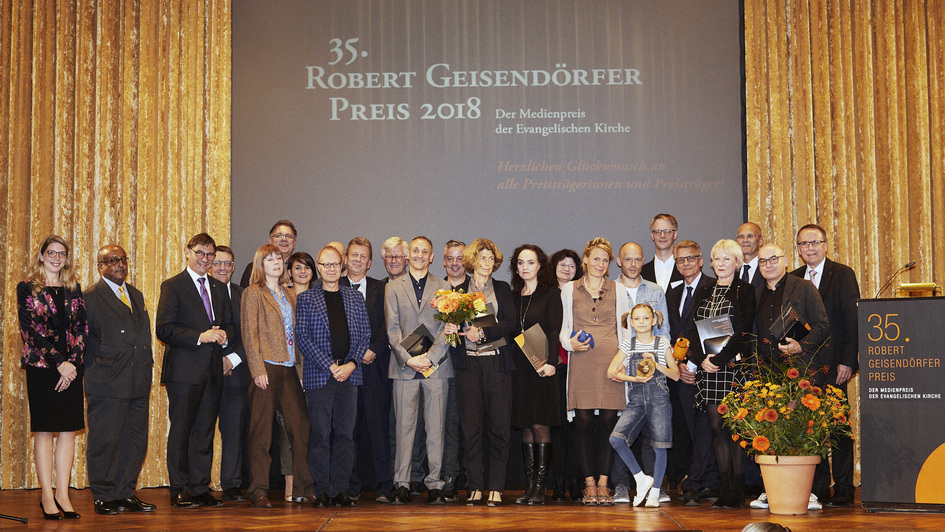 Gruppenblid der Preisverleihung Robert Geisendörfer Preis 2018