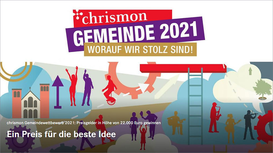 Screenshot: chrismon sucht „Gemeinde 2021“