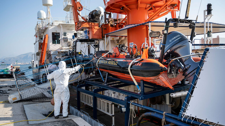 Die Sea-Watch 4 im Hafen von Palermo