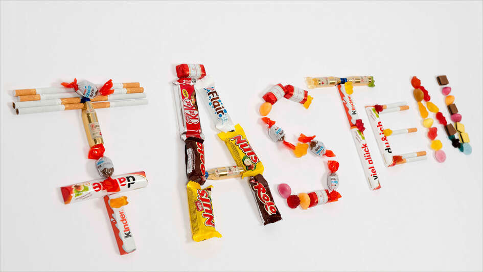 Schriftzug Fasten aus Süßigkeiten