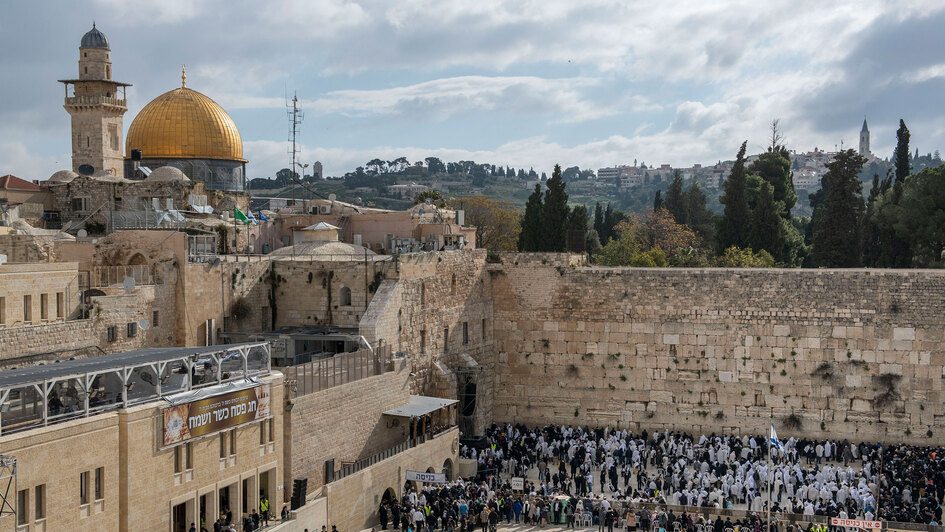 Jerusalem mit Klagemauer und Felsendom Jerusalem mit Klagemauer und Felsendom