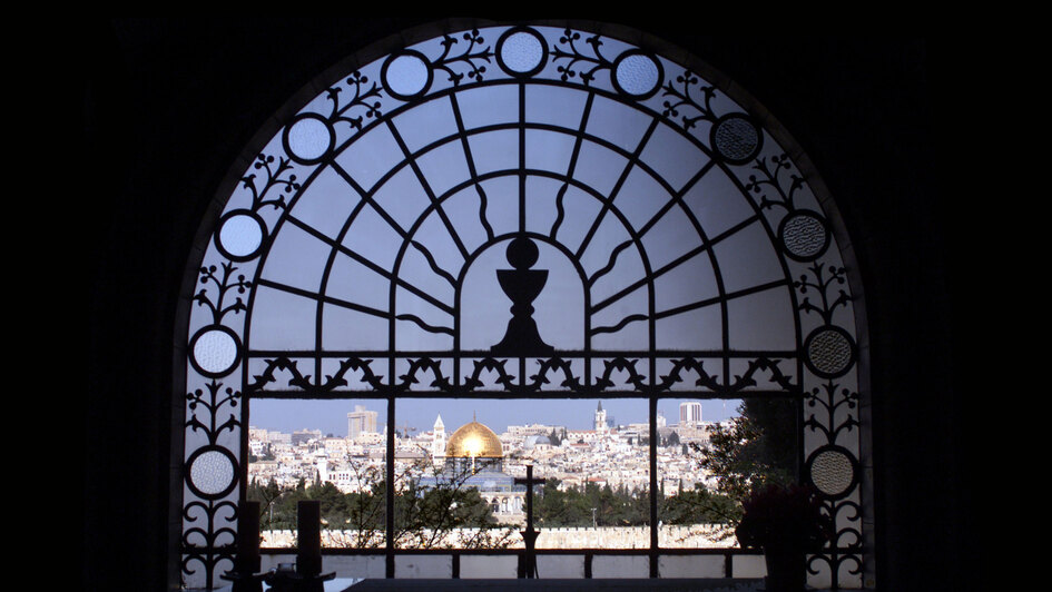 Blick auf Jerusalem mit Grabeskirche, Felsendom, Erlöserkirche Blick auf Jerusalem mit Grabeskirche, Felsendom, Erlöserkirche