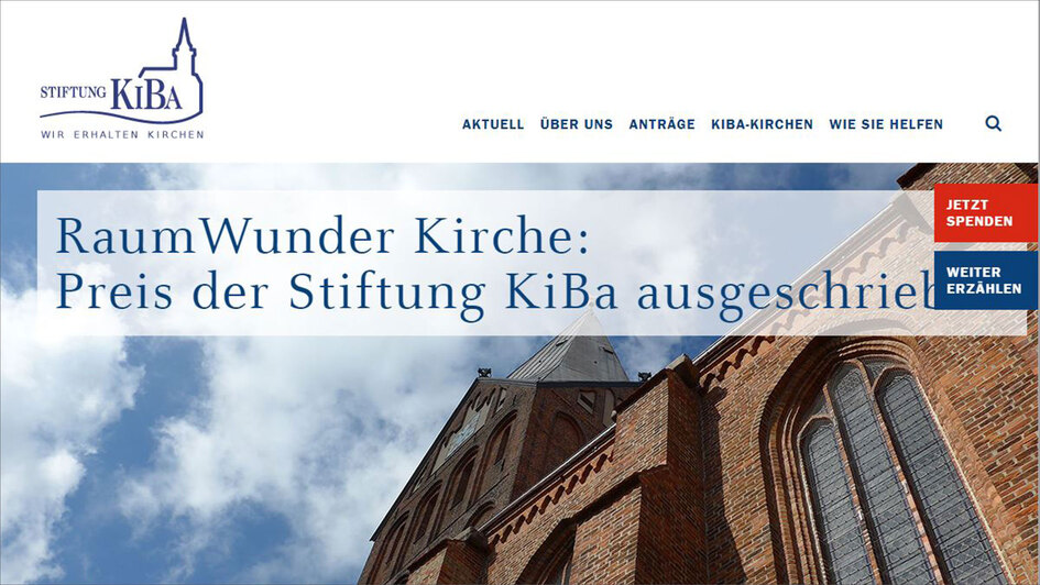 Screenshot stiftung-kiba.de Screenshot stiftung-kiba.de