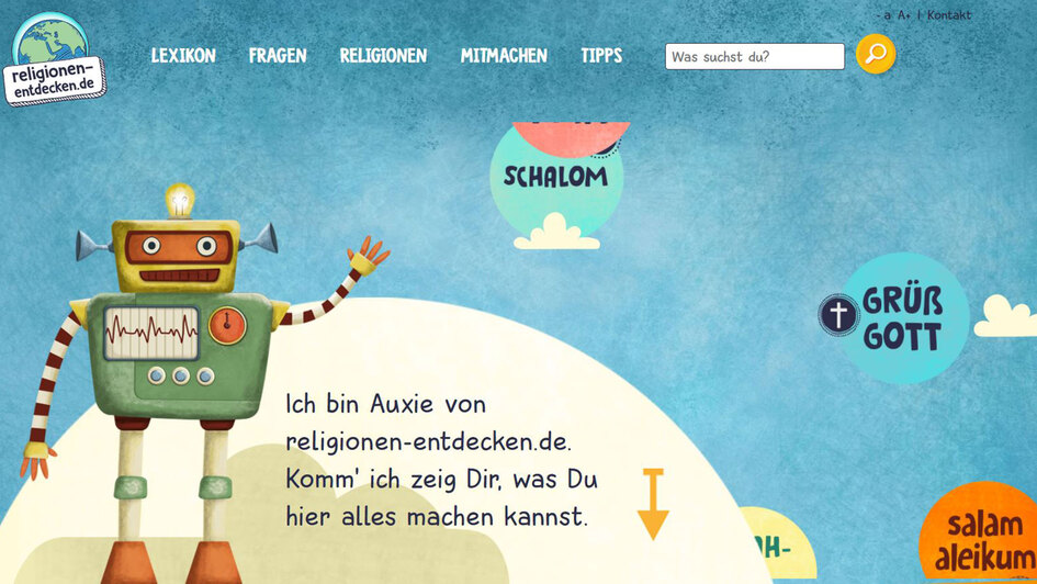 Screenshot religion.entdecken.de Screenshot religion.entdecken.de