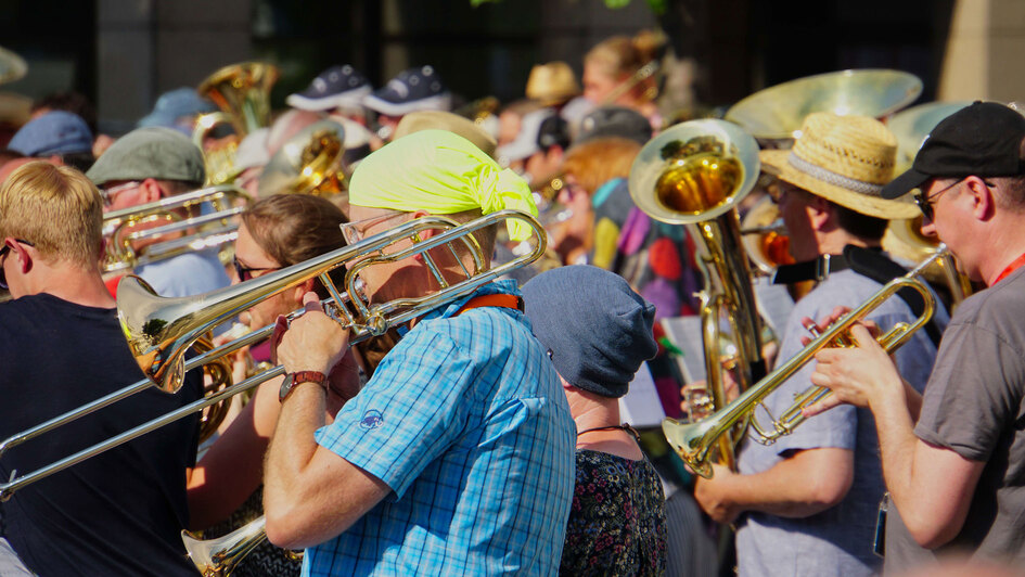 Bläsergruppe zum Eröffnungsgottesdienst beim Kirchtag in Dortmund 2019 Bläsergruppe zum Eröffnungsgottesdienst beim Kirchtag in Dortmund 2019