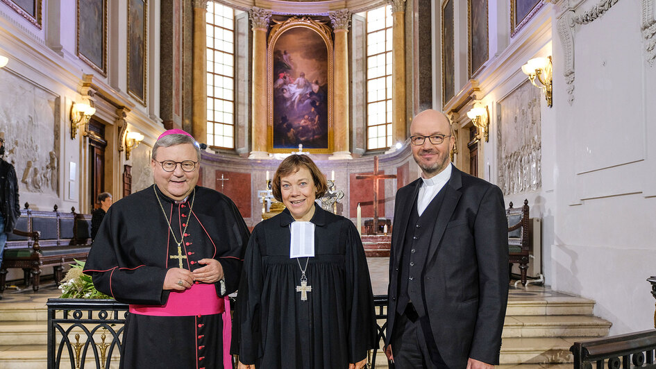 Franz-Josef Bode, Annette Kurschus, Tobias Bilz Franz-Josef Bode, Annette Kurschus, Tobias Bilz