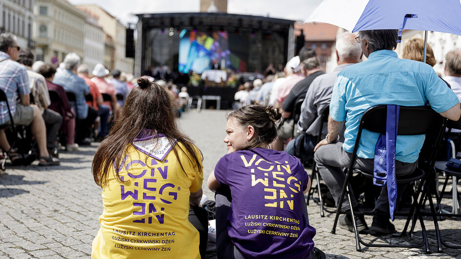 Besucher beim Lausitz-Kirchentag in Görlitz Besucher beim Lausitz-Kirchentag in Görlitz