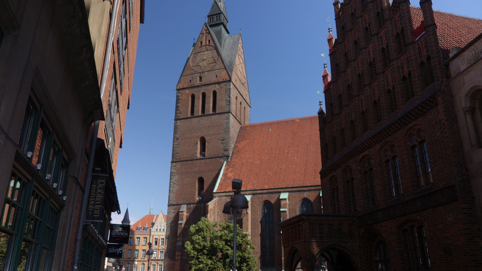 Blick auf die Marktkirche in Hannover in Hannovers Altstadt