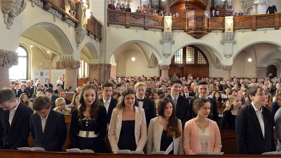 Konfirmationsgottesdienst in der Michaeliskirche in Leipzig-Gohlis