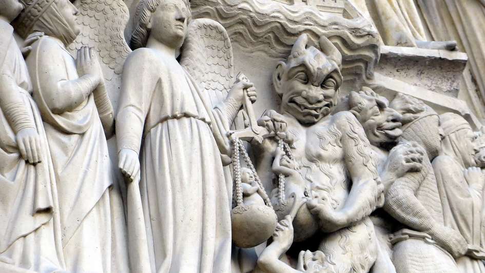 Der Teufel: Relief an Notre Dame, Paris
