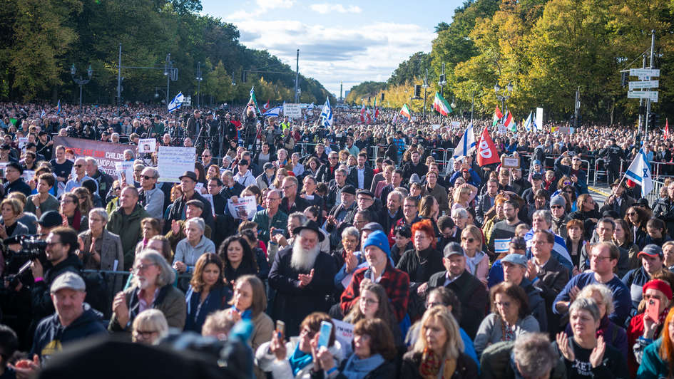 Tausende Teilnehmer an der Solidaritätskundgebung mit Israel