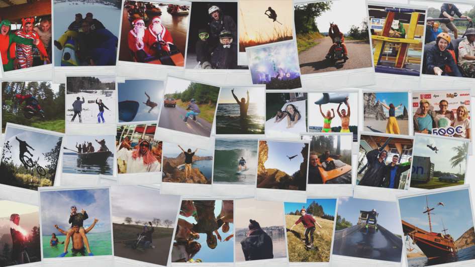 Kollage aus Fotos zu den Themen Urlaub und Freundschaft Kollage aus Fotos zu den Themen Urlaub und Freundschaft