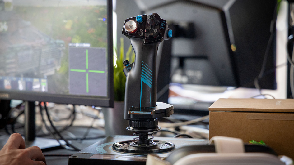 Foto vom GG-Gamingtreff, Joystick im Fokus