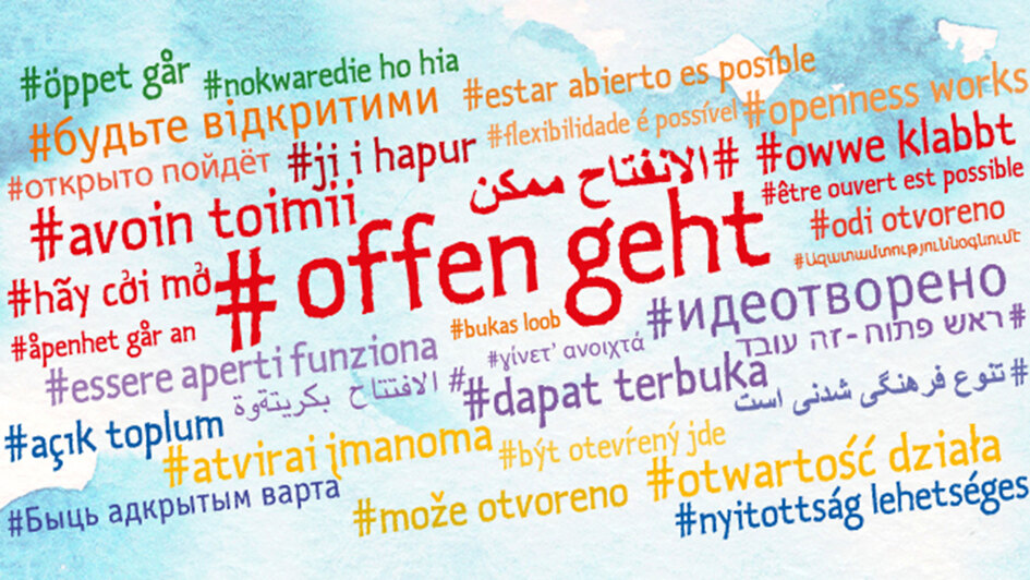 Motiv #offengeht zur Interkulturellen Woche 2022 - vielsprachig Motiv #offengeht zur Interkulturellen Woche 2022 - vielsprachig