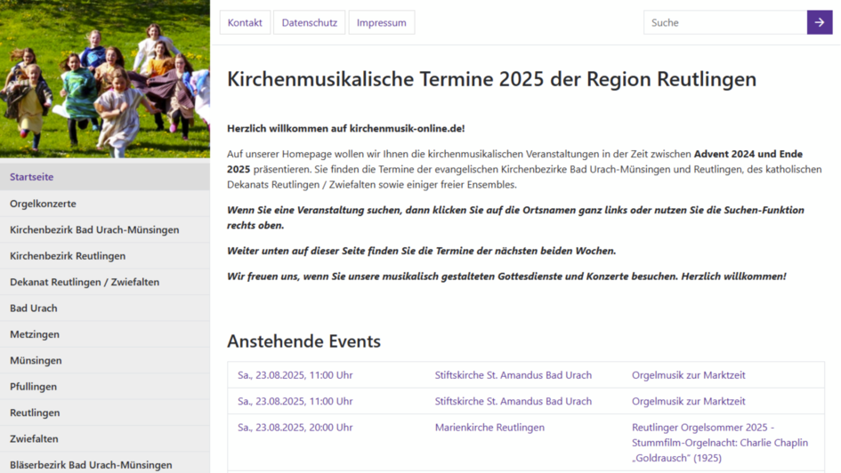 Webseite Kirchenmusik-Online.de