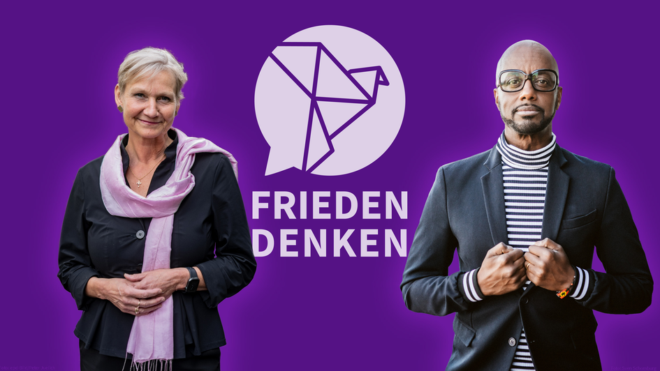 Die Ratsvorsitzende der EKD, Bischöfin Kirsten Fehrs, und der Autor, Moderator, Sänger und Diversity-Trainer Yared Dibaba
