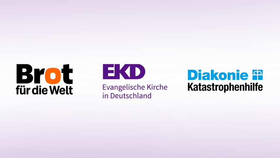 Die Logos von Brot für die Welt, EKD und Diakonie Katastrophenhilfe