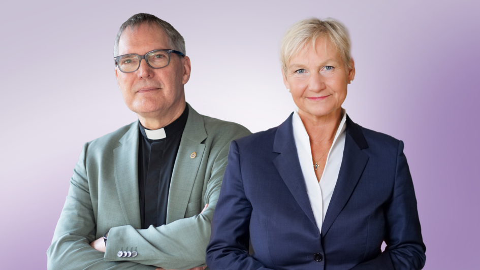 Rev. Christopher Easthill, Vorsitzender der ACK und Bischöfin Kirsten Fehrs, Ratsvorsitzende der EKD