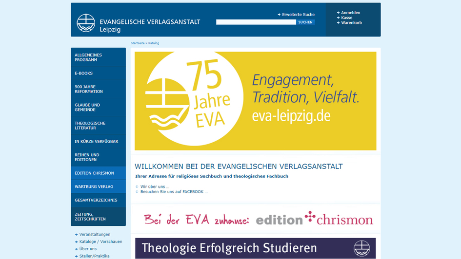 Screenshot der Webseite https://www.eva-leipzig.de/ Screenshot der Webseite https://www.eva-leipzig.de/