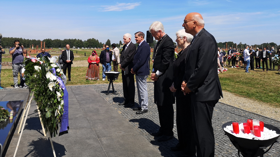 Gemeinsame Kranzniederlegung in Auschwitz Gemeinsame Kranzniederlegung in Auschwitz