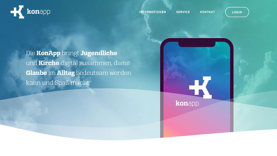 Screenshot: Webseite KonApp