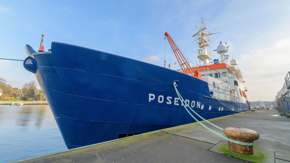 Das ehemalige Forschungsschiff Poseidon in Kiel (Foto vom 16.01.2020).