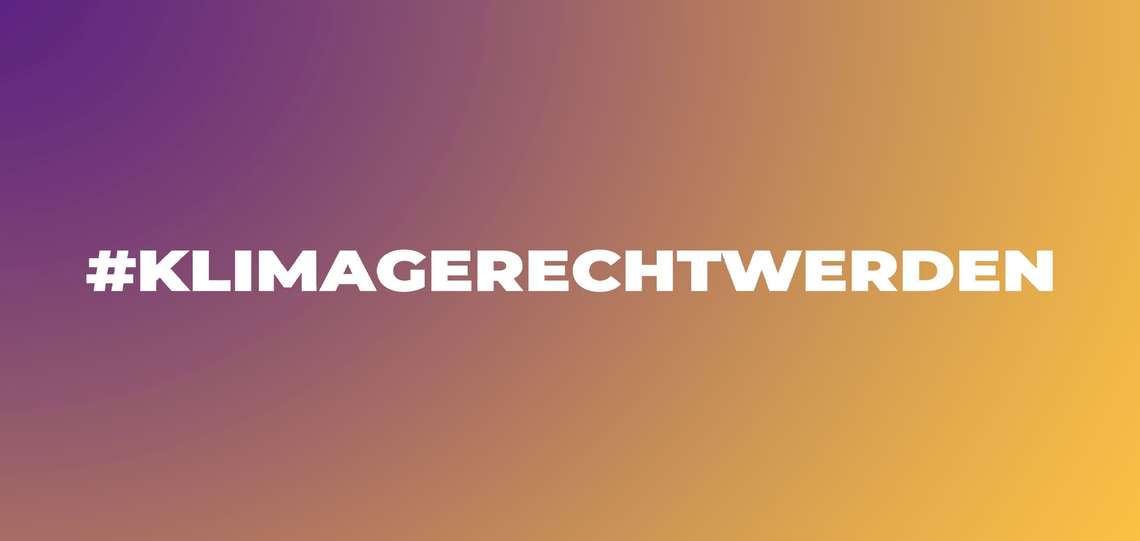 Kampagnenbanner #klimagerechtwerden