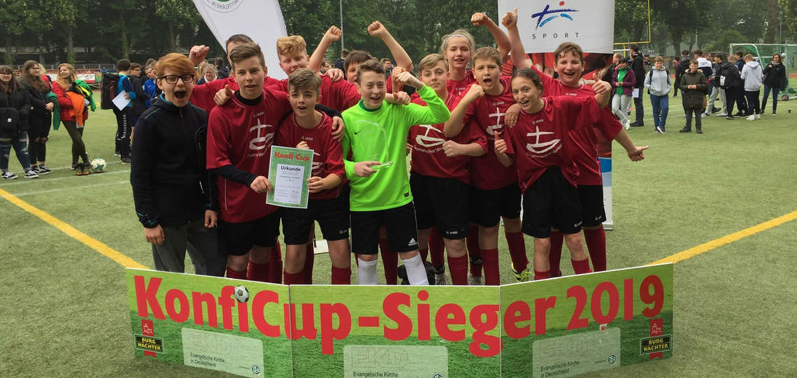 Die Sieger des KonfiCups 2019 Die Sieger des KonfiCups 2019