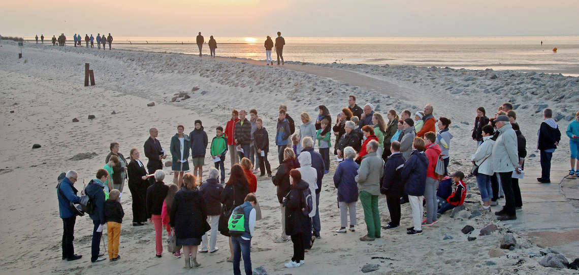 Andacht am Strand