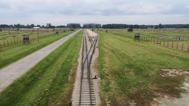 Gleisanlage zum Lager Birkenau