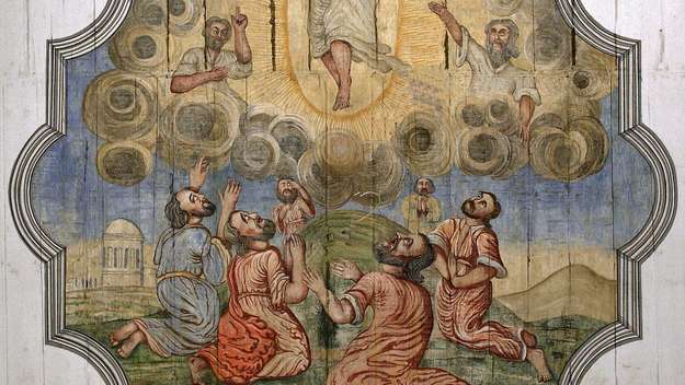 Deckenmalerei mit der Darstellung von Christi Himmelfahrt