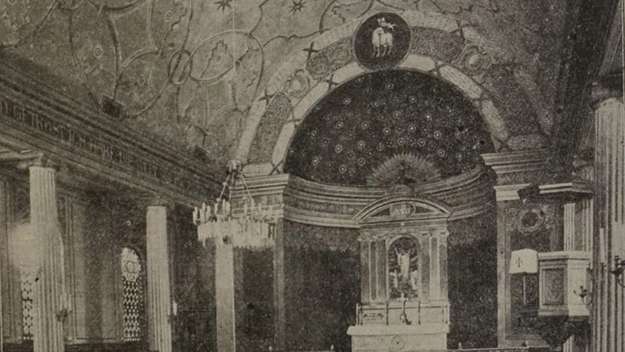 Blick in die Evangelische Kirche von 1900