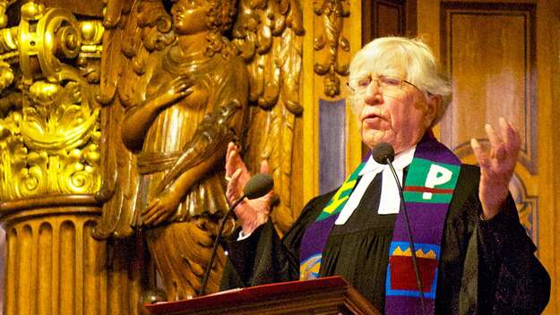 Berliner Altbischof Martin Kruse predigt 2013 bei Trauerfeier für Nelson Mandela im Berliner Dom