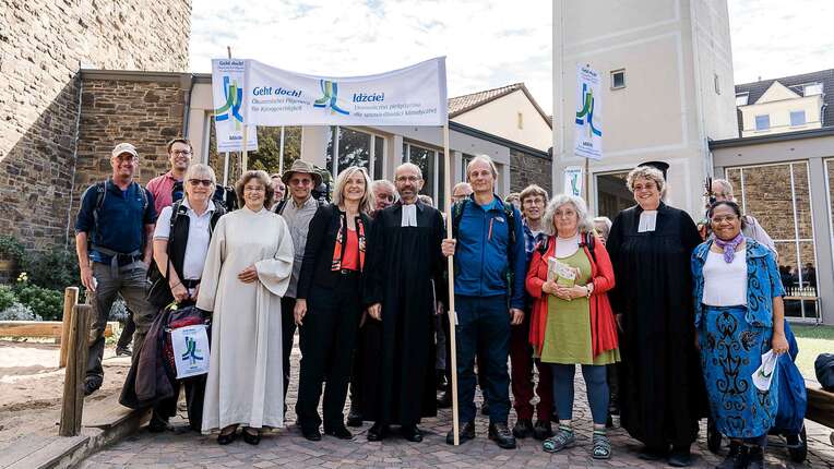 Klimapilger auf dem Weg von Wuppertal nach Hagen