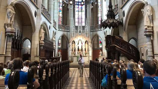 KonfiCamp in Wittenberg: Besichtigung Stadtkirche