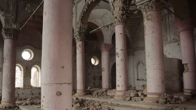Schwerbeschädigt: Kirche in Mossul