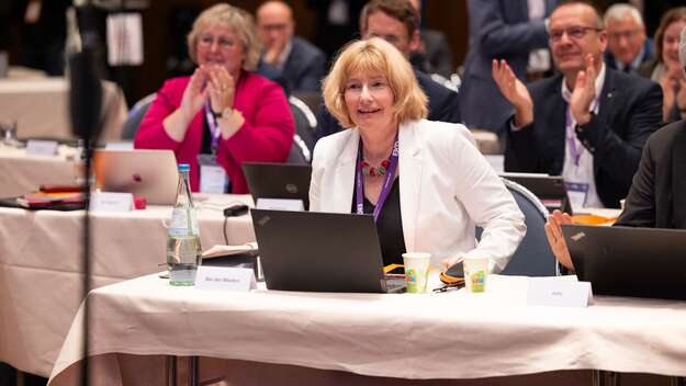 Susanne Bei der Wieden nach der Wahl in den Rat der EKD