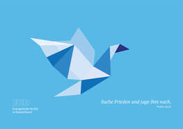 Taube mit EKD-Logo und Psalm Taube mit EKD-Logo und Psalm