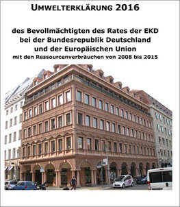 Cover der Umwelterklärung des Bevollmächtigten des Rates der EKD Cover der Umwelterklärung des Bevollmächtigten des Rates der EKD