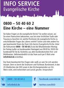 Anzeige Info-Service Beispiel