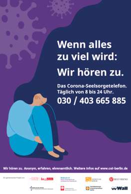 Plakatkampagne der Beriner Corona-Telefon-Seelsorge Plakatkampagne der Beriner Corona-Telefon-Seelsorge
