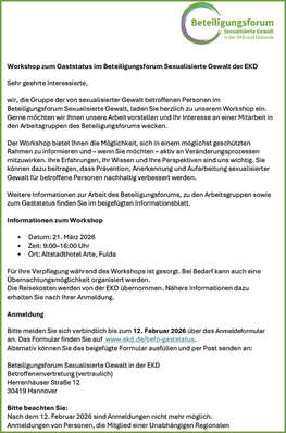 Cover Einladungsschreiben BeFo Gaststatus Fulda 2026