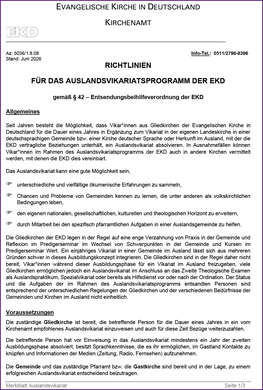 Cover Richtlinien Auslandsvikariatsprogramm der EKD