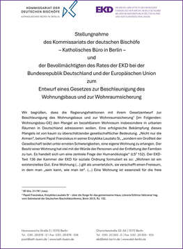 Cover Stellungnahme Wohnungsbau