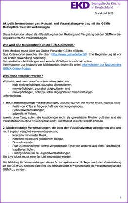 Cover Aktuelle GEMA-Informationen Cover Aktuelle GEMA-Informationen